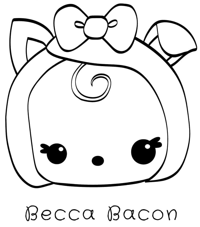 Coloriage Becca Bacon Num Noms à imprimer
