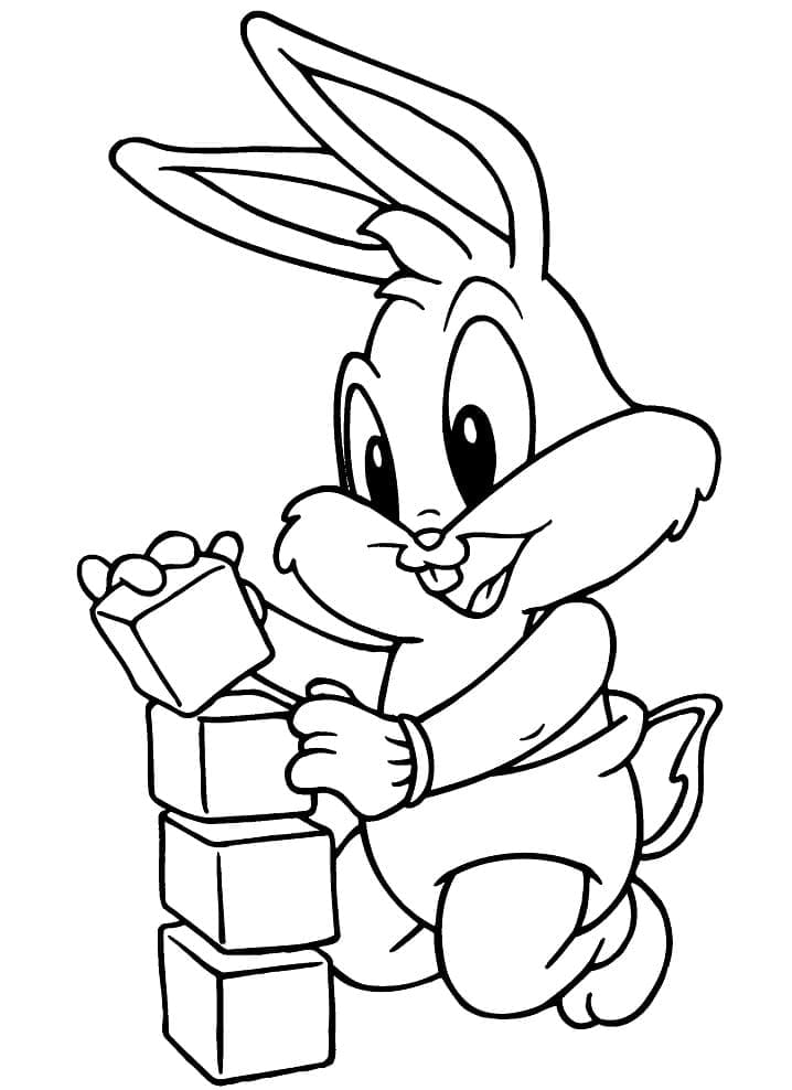 Coloriage Bug Bunny Mignon à imprimer