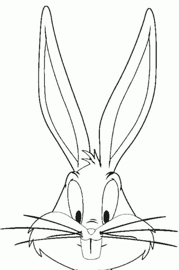 Coloriage Bug Bunny Souriant à imprimer