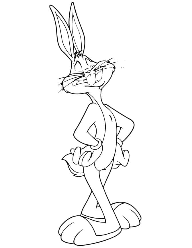 Coloriage Bugs Bunny Looney Tunes à imprimer