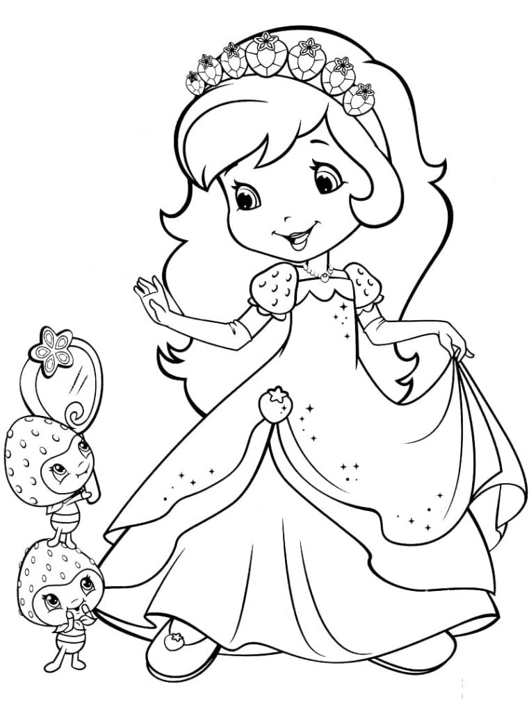 Coloriage Charlotte aux Fraises (2) à imprimer