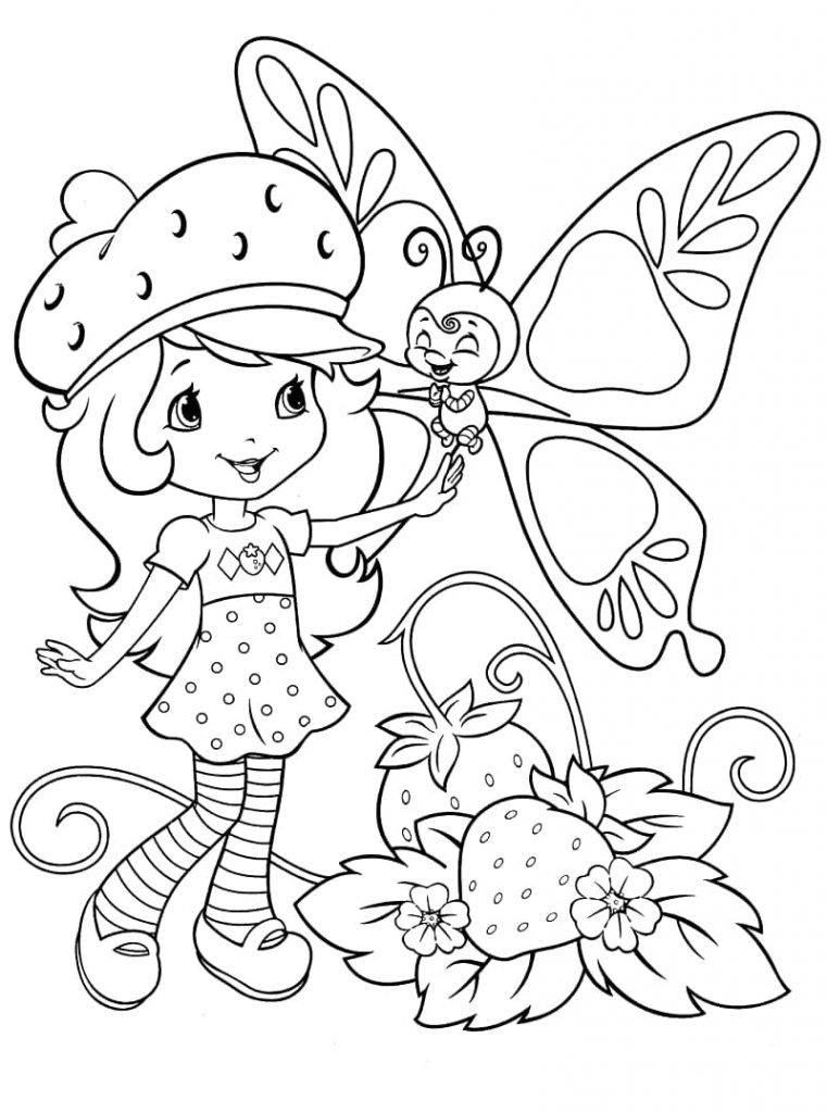 Coloriage Charlotte aux Fraises (3) à imprimer