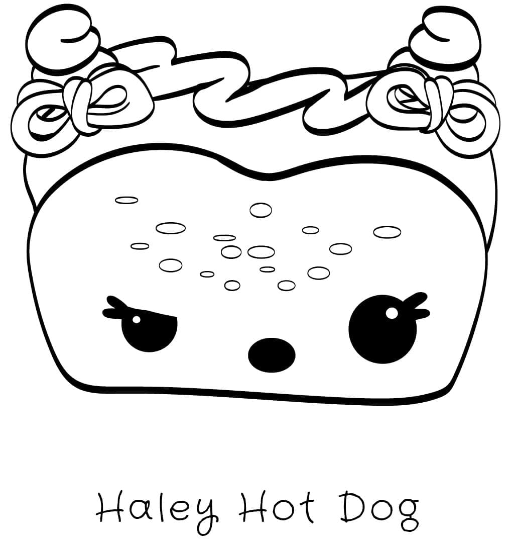 Coloriage Haley Hot Dog Num Noms à imprimer