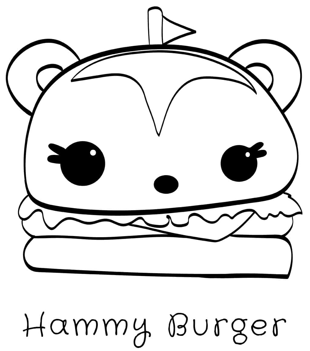 Coloriage Hammy Burger Num Noms à imprimer