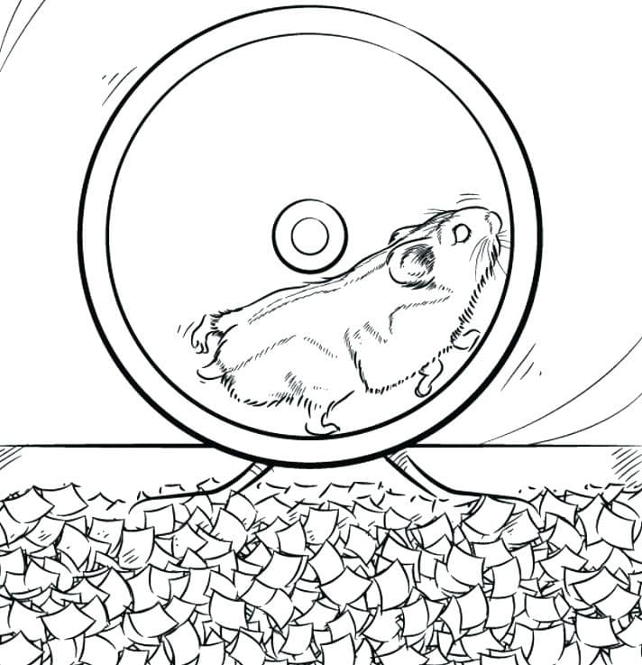 Coloriage Hamster En Cours D’exécution 1 à imprimer