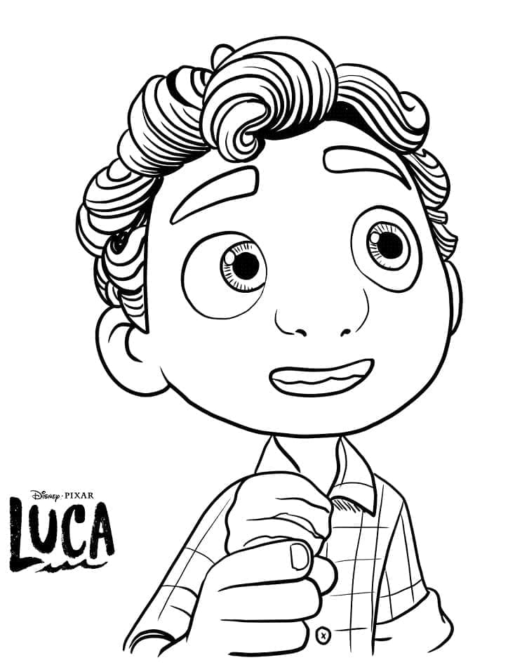 Coloriage Luca Paguro 2