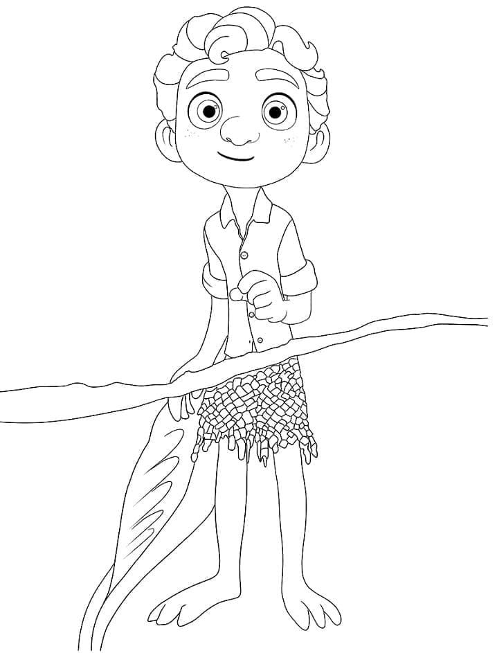 Coloriage Luca de Disney Pixar