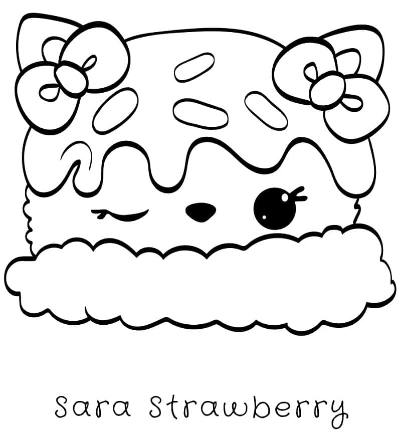 Coloriage Sara Strawberry Num Noms à imprimer
