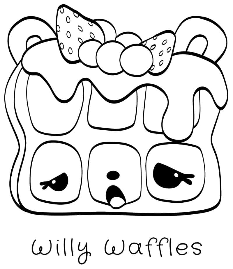 Coloriage Willy Waffle Num Noms à imprimer