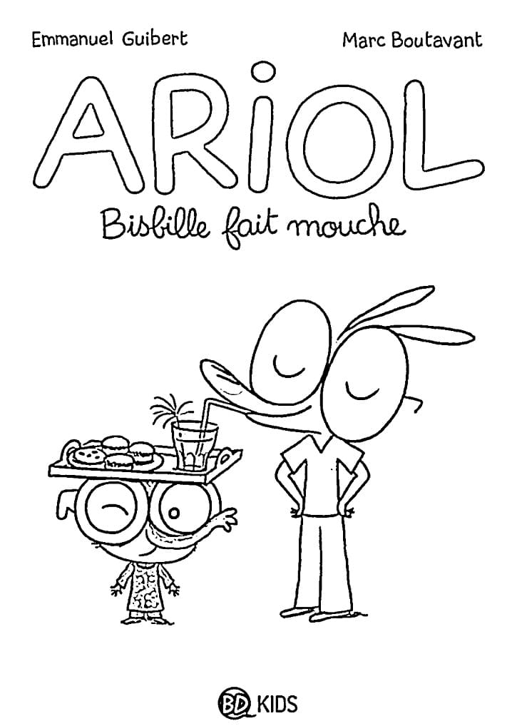 Coloriage Ariol Bisbille Fait Mouche