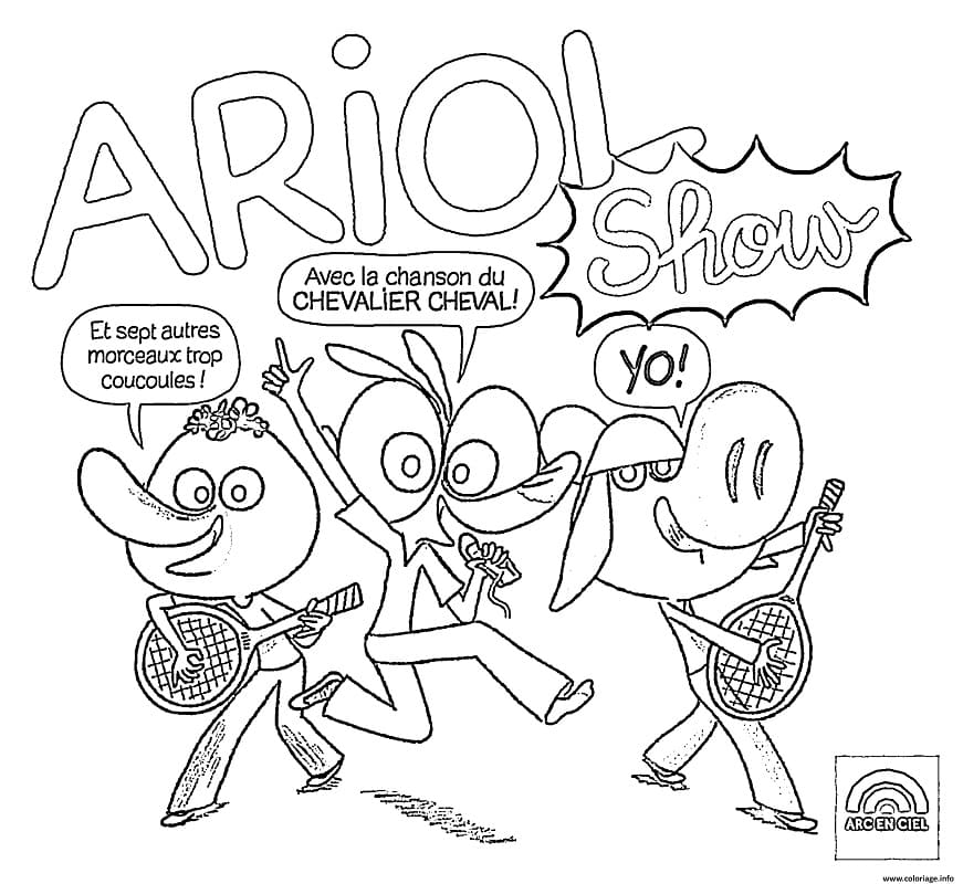 Coloriage Ariol Fait Son Show