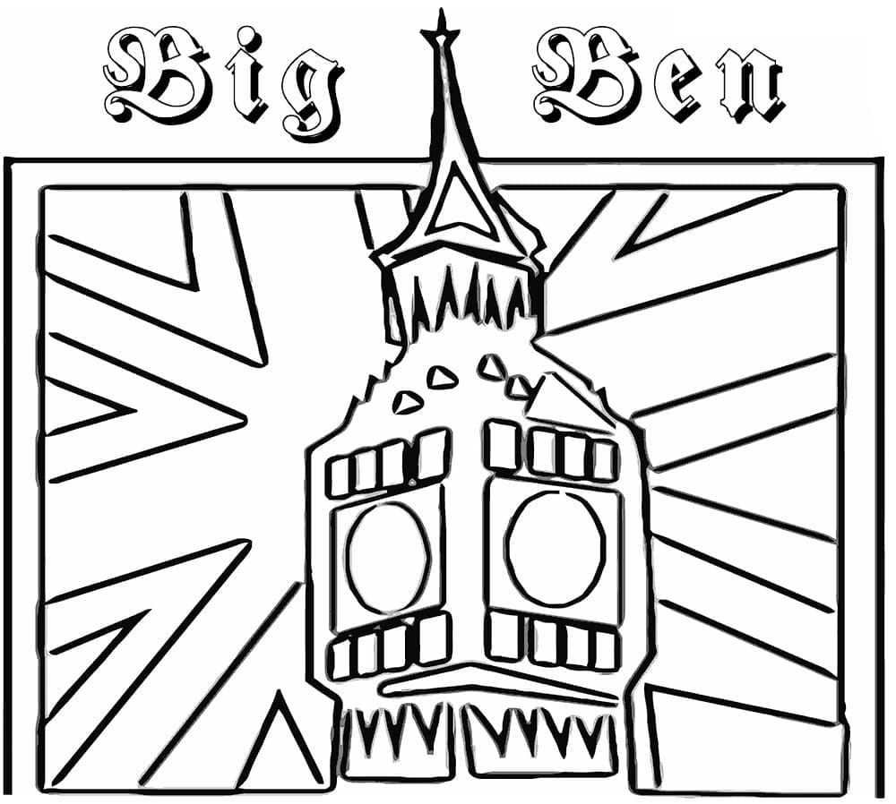 Coloriage Big Ben (23) à imprimer