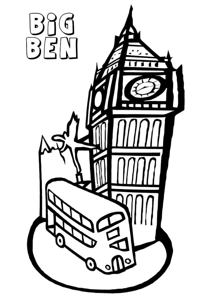 Coloriage Big Ben à imprimer