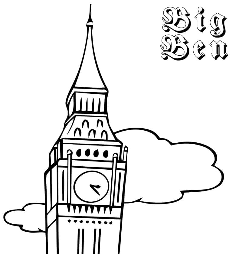 Coloriage Big Ben (27) à imprimer