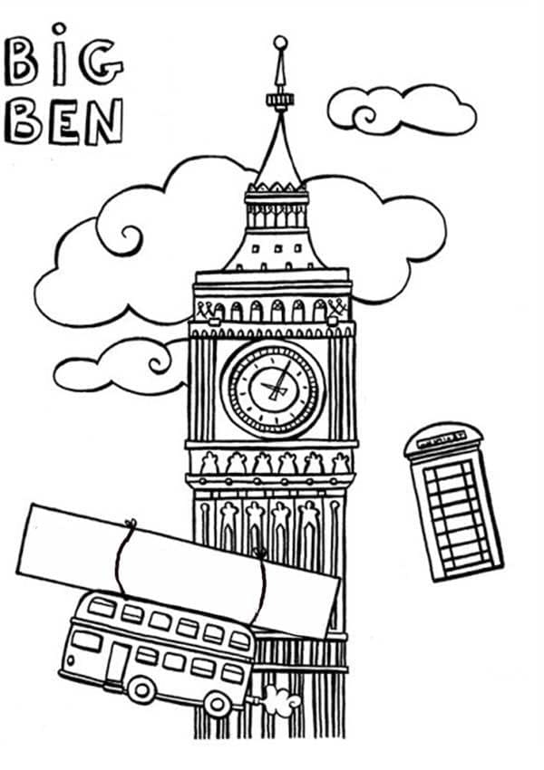 Coloriage Big Ben (6)