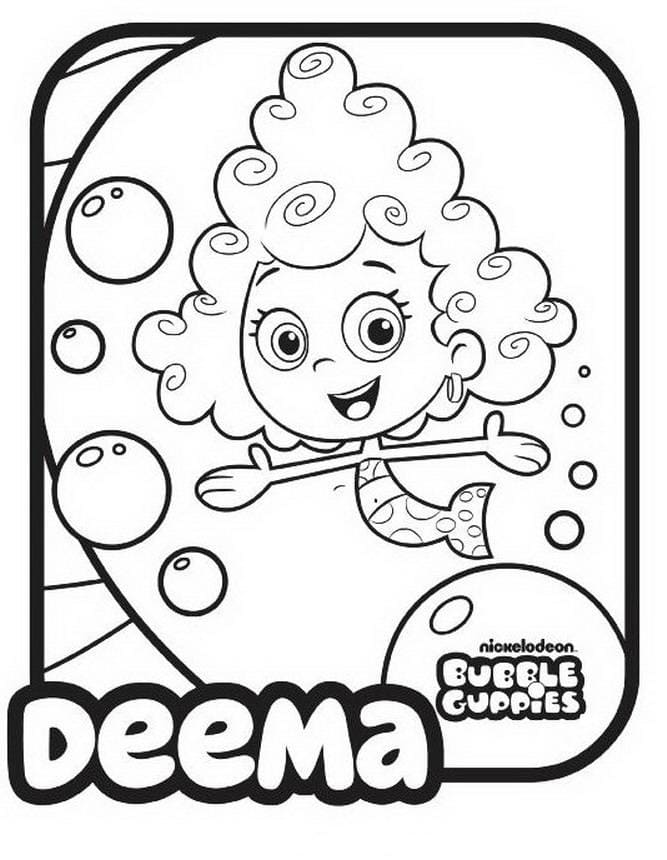 Coloriage Deema Bubulle Guppies