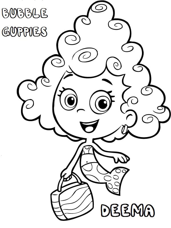 Coloriage Deema de Bubulle Guppies