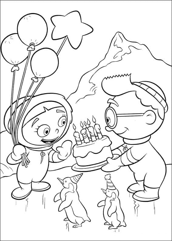 Coloriage Leo et Annie Les Petits Einstein