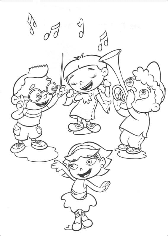 Coloriage Les Petits Einstein à imprimer