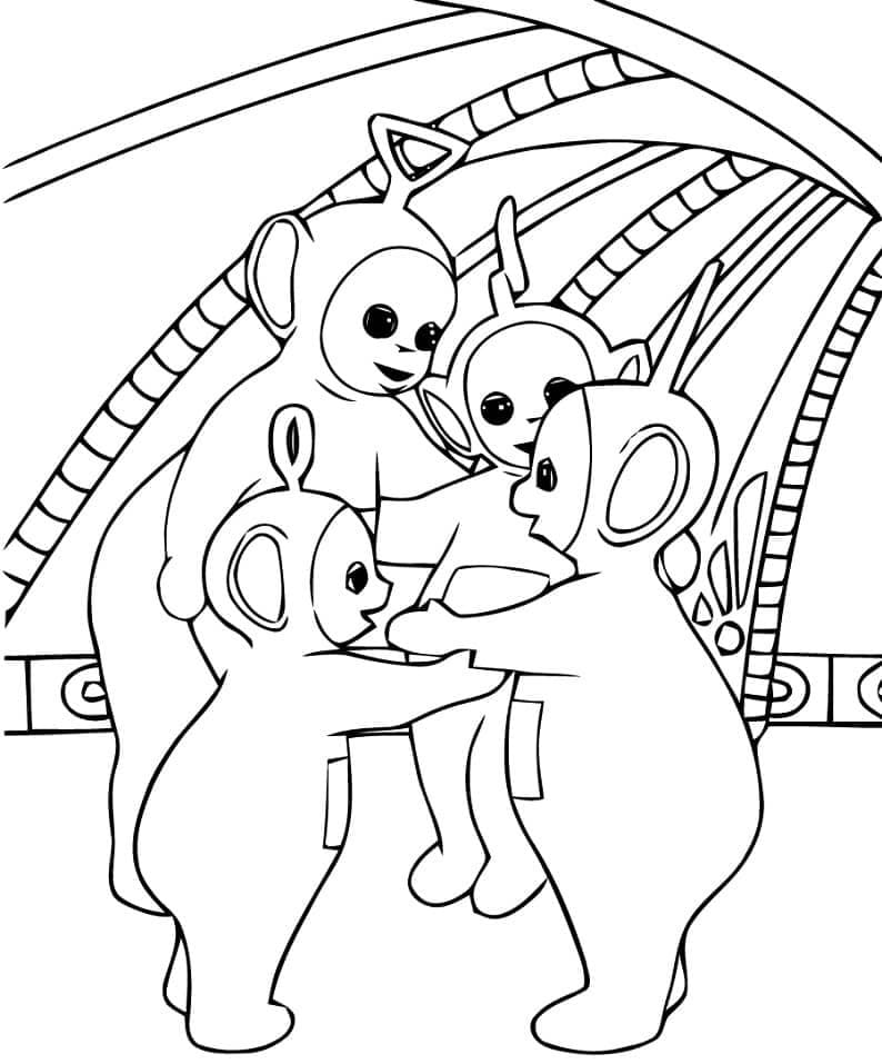 Coloriage Les Télétubbies Mignons