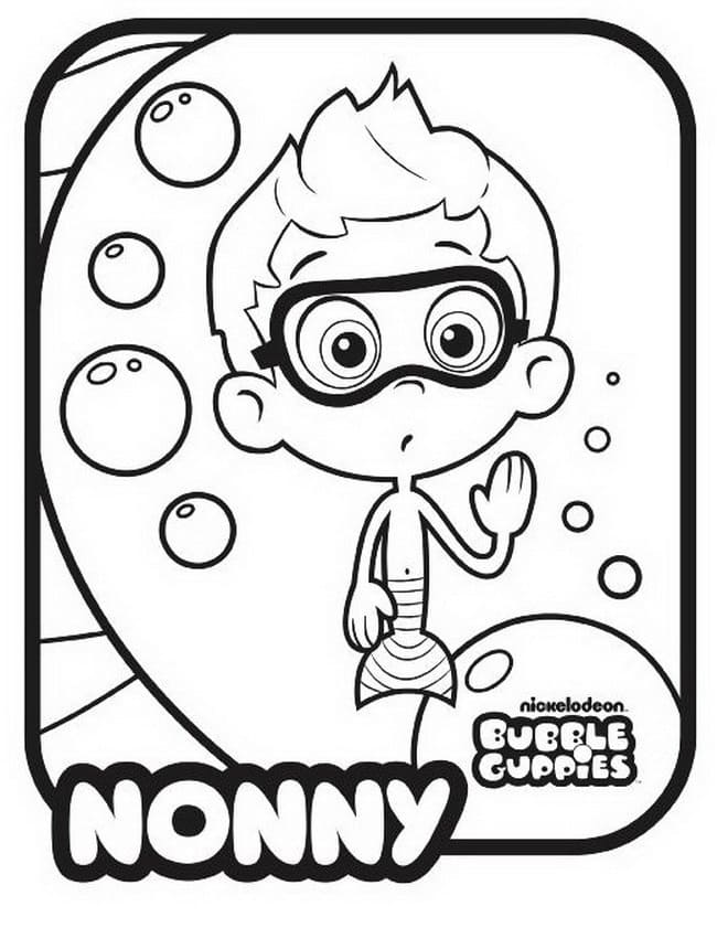 Coloriage Nonny Bubulle Guppies