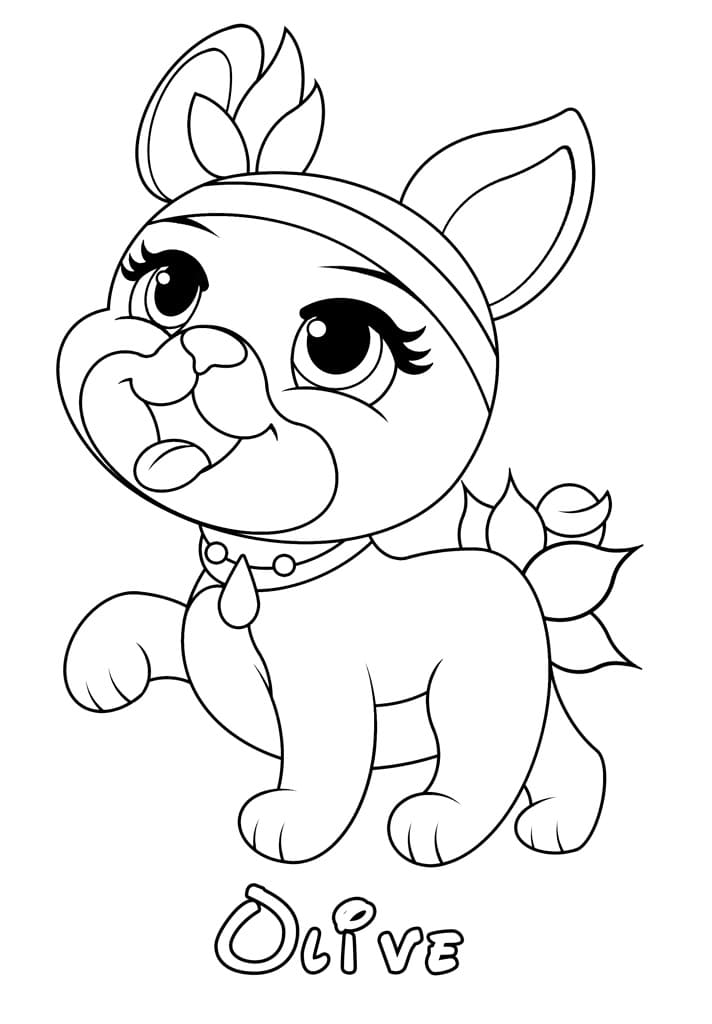 Coloriage Olive Palace Pets à imprimer