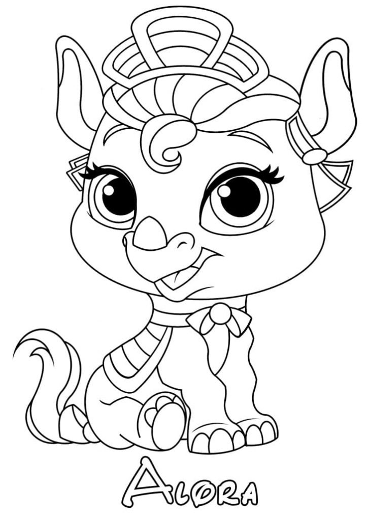 Coloriage Princesse Alora Palace Pets à imprimer