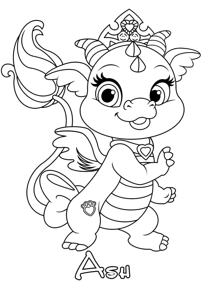 Coloriage Princesse Ash Palace Pets