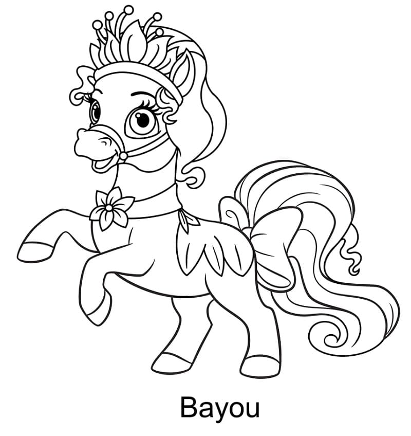 Coloriage Princesse Bayou Palace Pets à imprimer