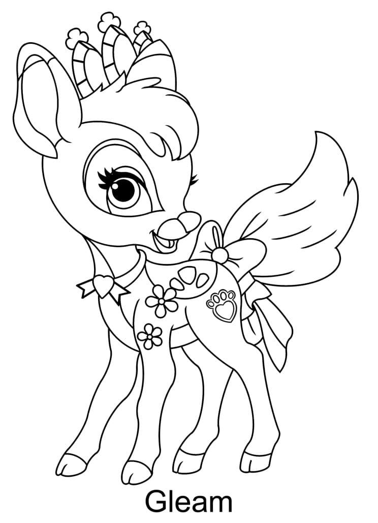 Coloriage Princesse Gleam Palace Pets à imprimer