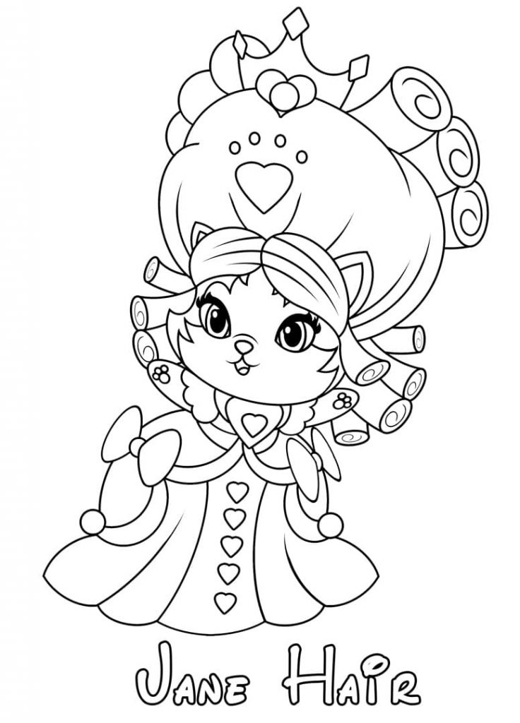 Coloriage Princesse Jane Hair Palace Pets à imprimer