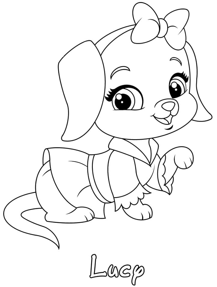 Coloriage Princesse Lucy Palace Pets à imprimer