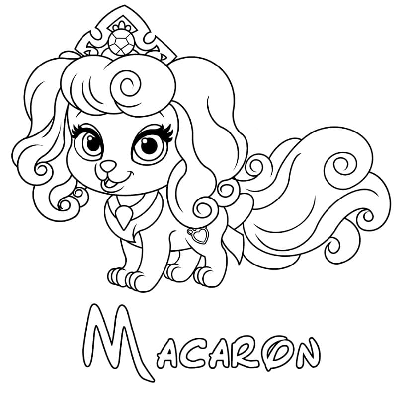 Coloriage Princesse Macaron Palace Pets à imprimer