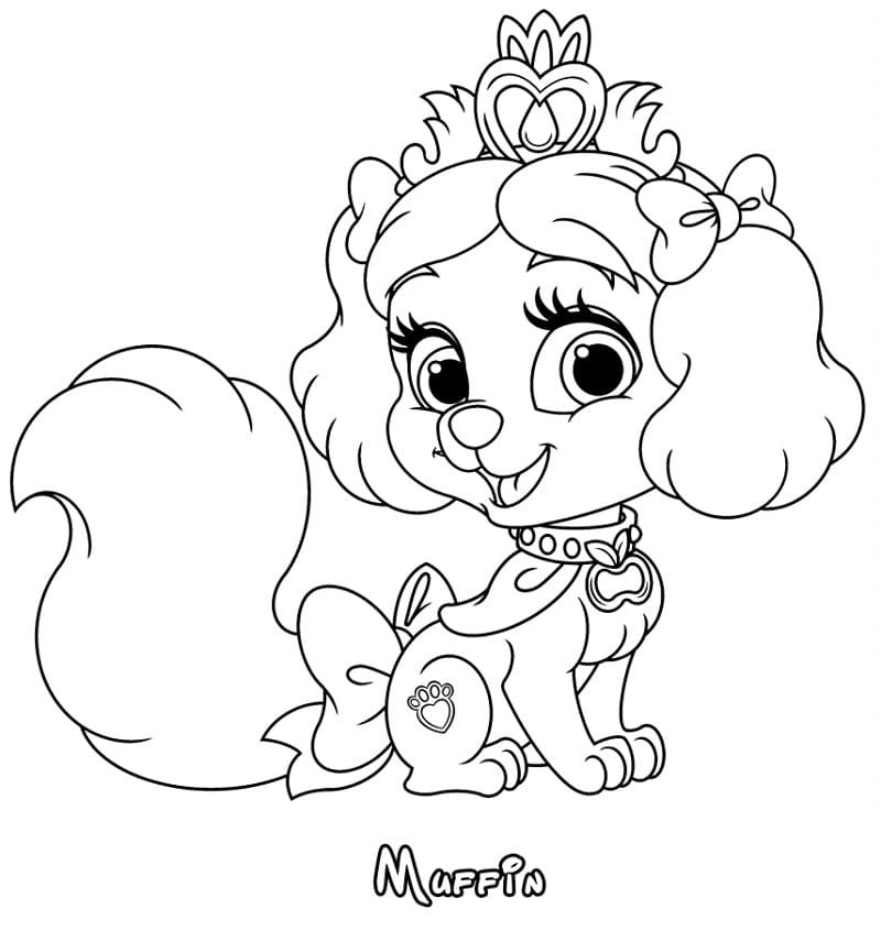 Coloriage Princesse Muffin Palace Pets