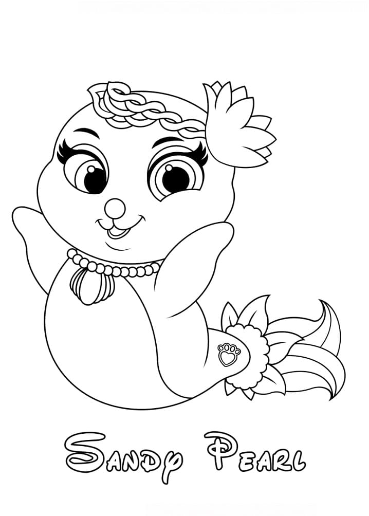 Coloriage Princesse Sandy Pearl Palace Pets à imprimer