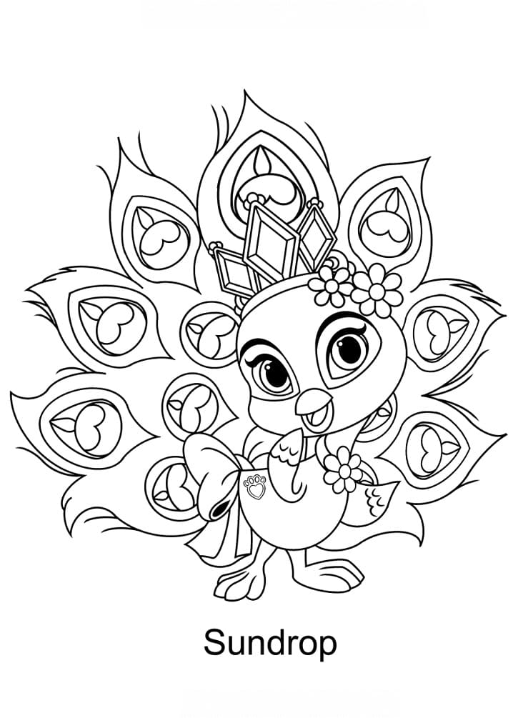 Coloriage Princesse Sundrop Palace Pets à imprimer