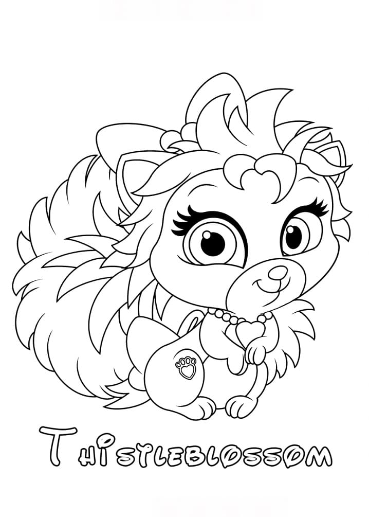 Coloriage Princesse Thistleblossom Palace Pets