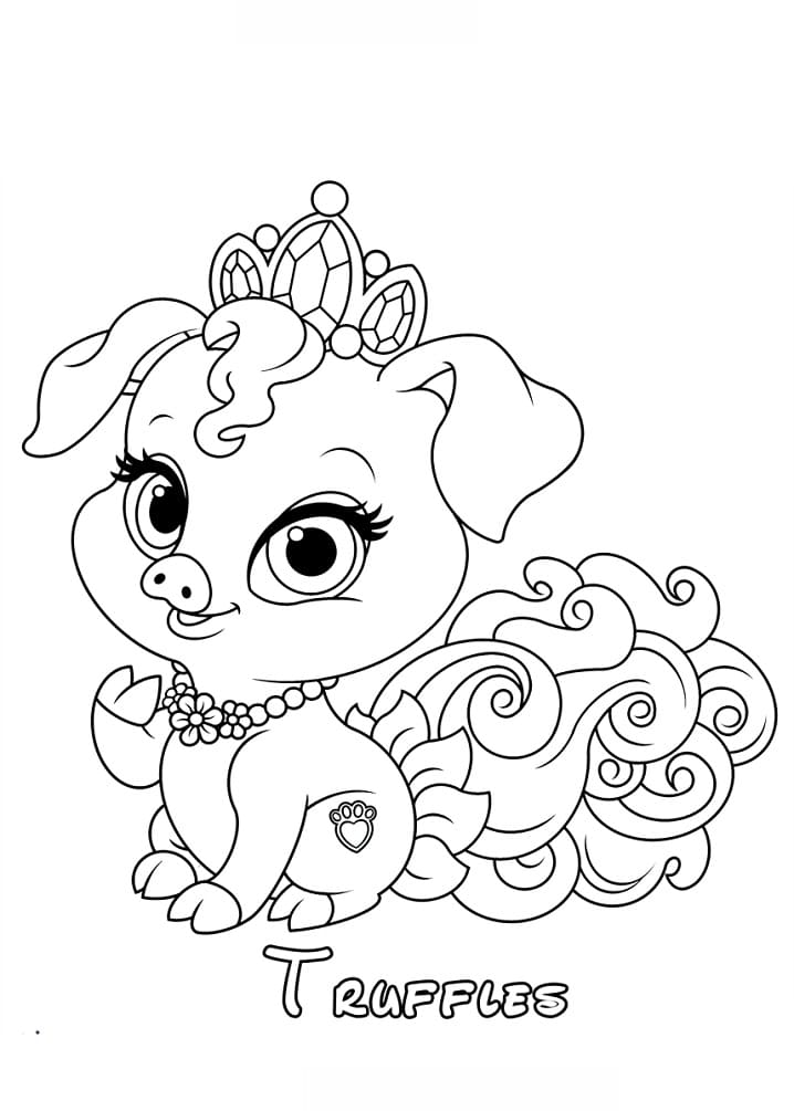 Coloriage Princesse Truffles Palace Pets à imprimer