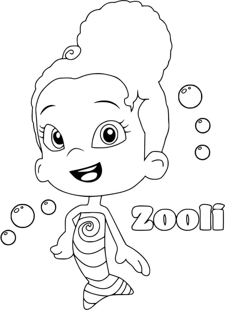 Coloriage Zooli Bubulle Guppies