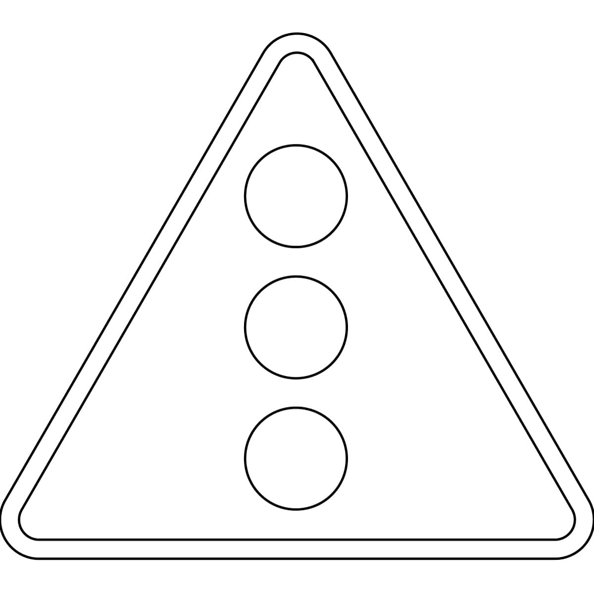 Coloriage panneau feux de signalisation securite routiere