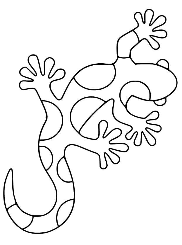Coloriage Gecko (5) à imprimer