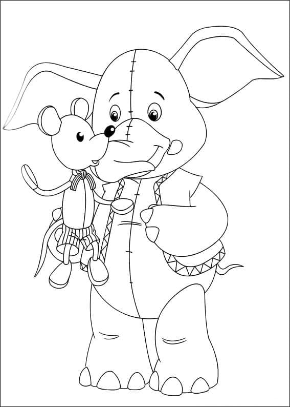 Coloriage M. Jumbo de Oui Oui