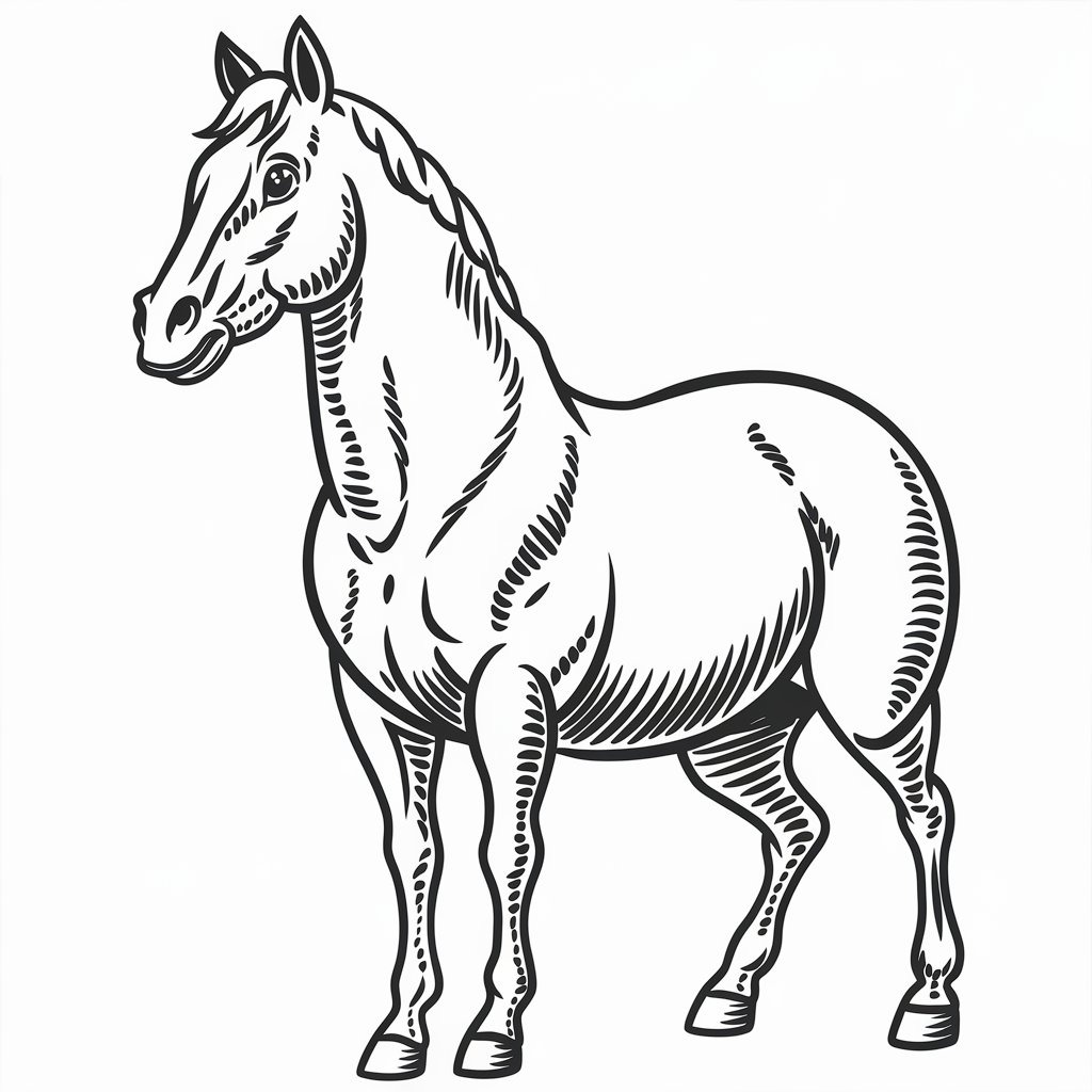 Coloriage Cheval très cool à imprimer