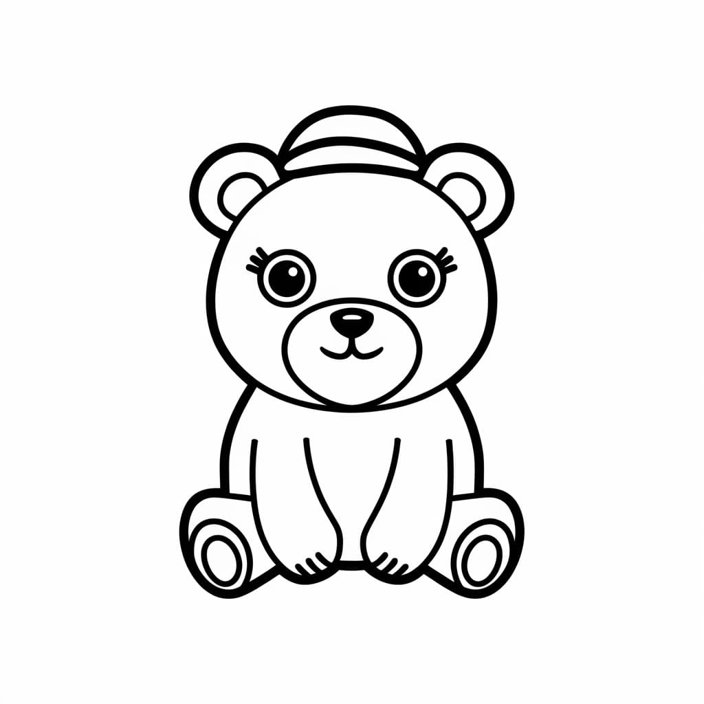 Coloriage Dessiner un ours chibi mignon