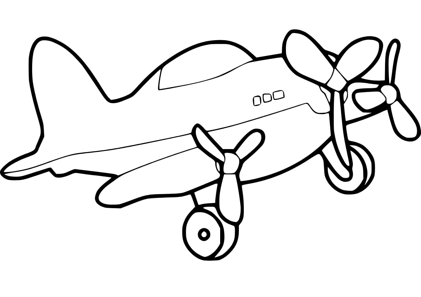 Coloriage Avion adorable