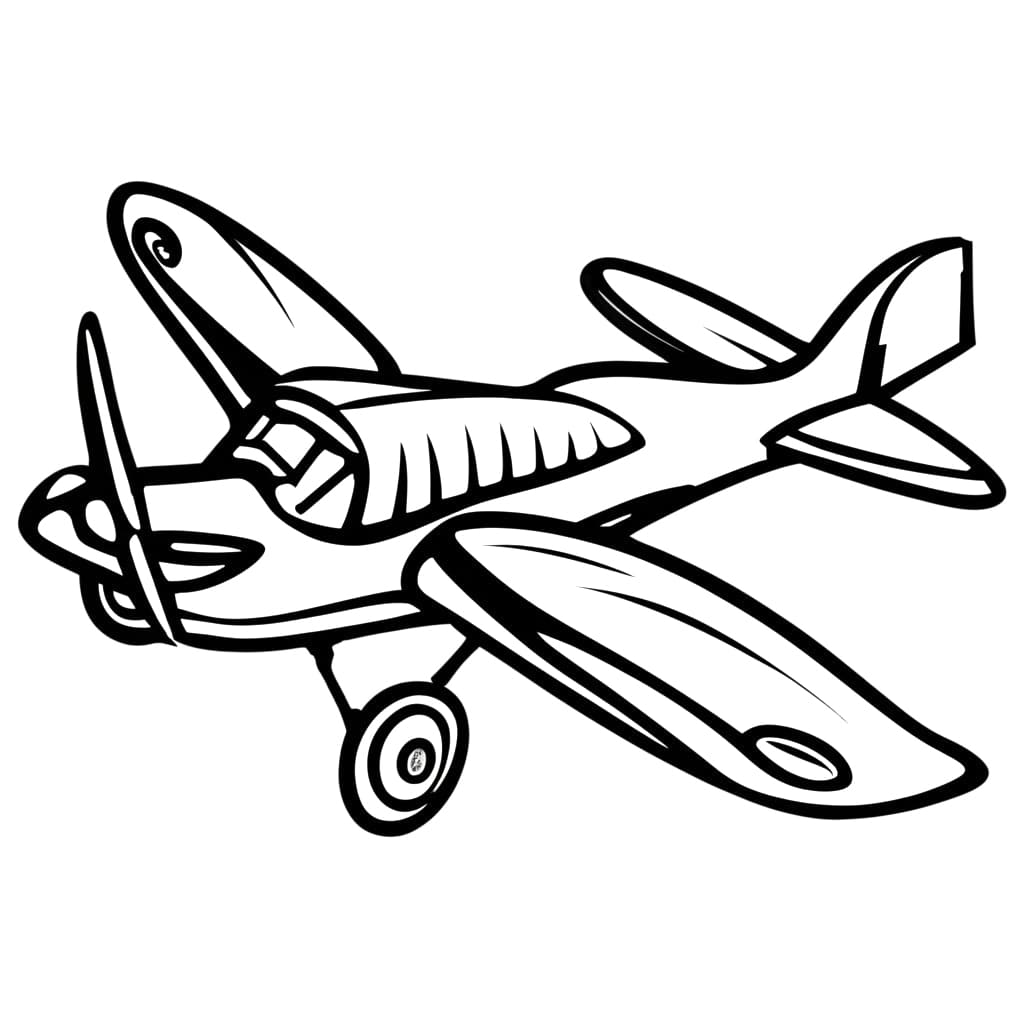 Coloriage Dessin d'avion