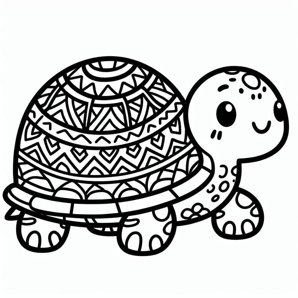 Coloriage Dessiner un mandala de tortue