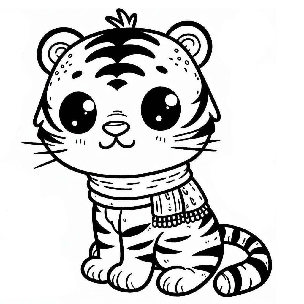 Coloriage Tigre imprimable gratuitement à imprimer