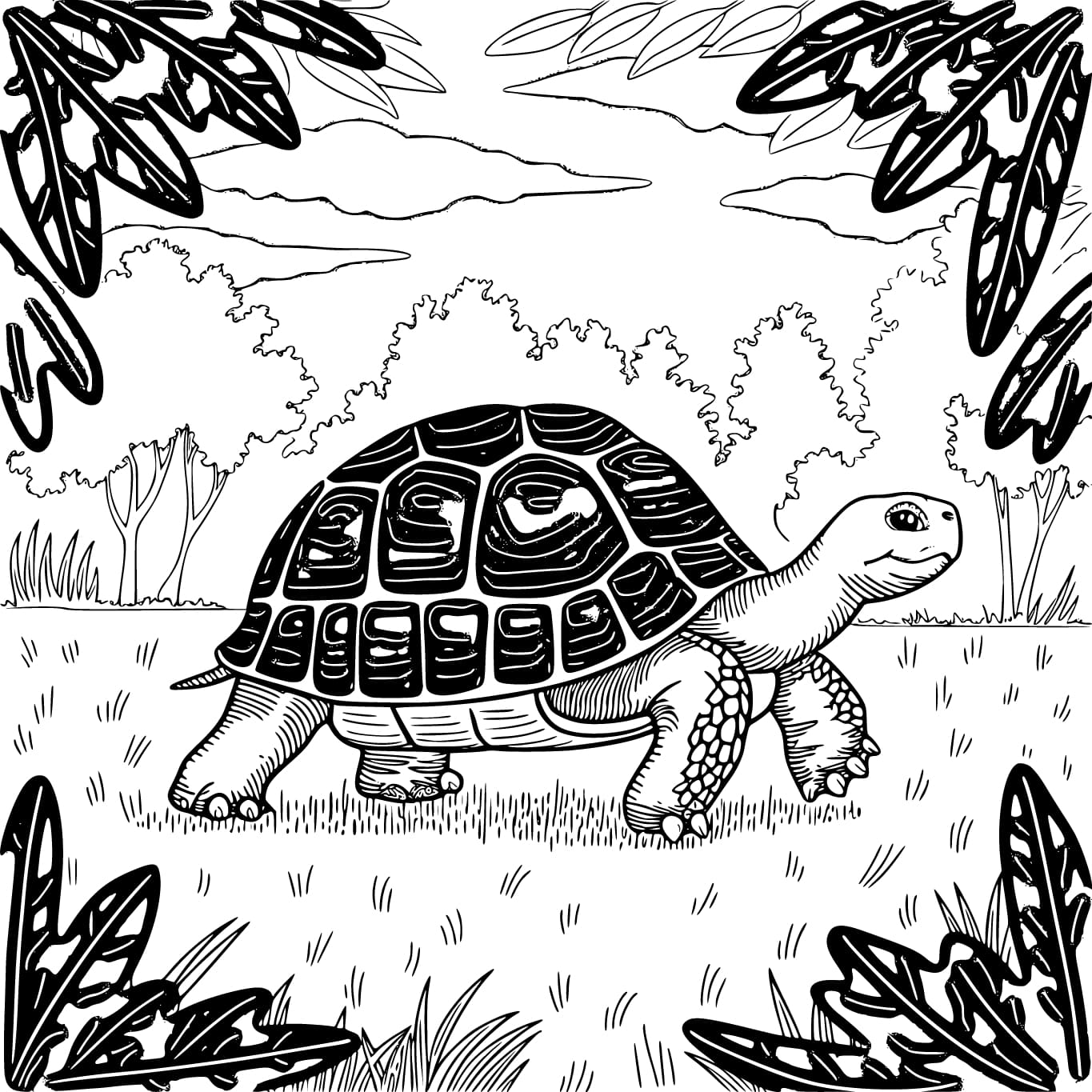 Coloriage Tortue chez les enfants