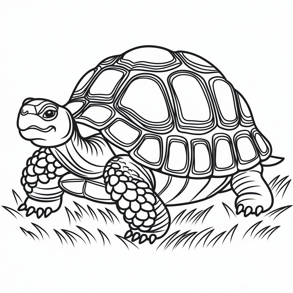 Coloriage Tortue facile gratuit